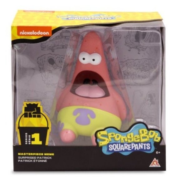 SPONGEBOB SQUAREPANTS Masterpiece Memes 8” Vinyl Figure, Surprised Patrick - Picture 3 of 4